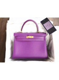 Imitation Hermes Kelly 32cm Togo Calfskin Bag Handstitched Gold Hardware, Anemone P9 RS18172