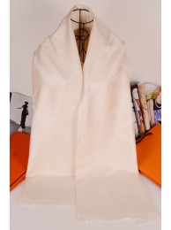 Imitation Hermes Silk Shawl Creamy White RS20521