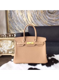 Knockoff Best Hermes Birkin 30/35cm Togo Calfskin Bag Handstitched Gold Hardware, Tabac Camel CK24 RS20994