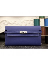 Knockoff Hermes Kelly Longue Wallet In Electric Blue Epsom Leather RS15274