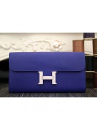 Replica Hermes Constance Wallet In Electric Blue Epsom Leather RS18052