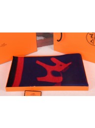 Replica Hermes Small pony Wool Scarf Navy RS09957