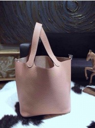 Top Hermes Picotin Lock Bag 22cm Taurillon Clemence Palladium Hardware Hand Stitched, Beige 1F RS13257